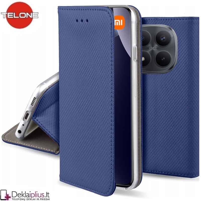 Telone atverčiamas dėklas - mėlynas (Xiaomi Redmi Note 15 5G/4G/Poco M8 5G) Telone atverčiamas dėklas - mėlynas (Xiaomi Redmi Note 15 5G/4G/Poco M8 5G)